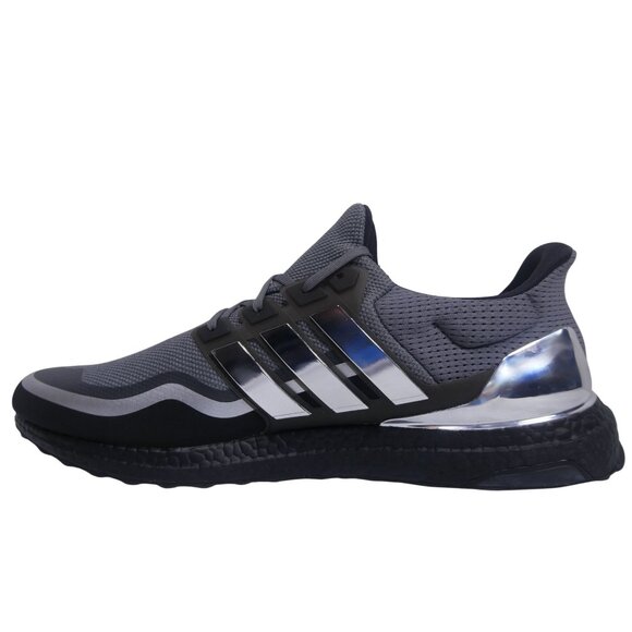 Adidas Men's Ultra Gray/Silver Chrome Boost‎ Running Shoes Size 18 - Picture 4 of 9
